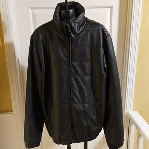 OBEY Men's Black Vegan Jacket Coat - L